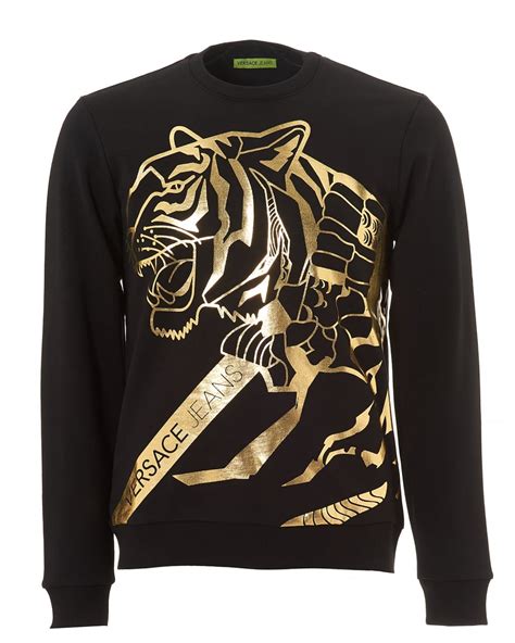 versace jumper mens black and gold|Versace jumper men's sale.